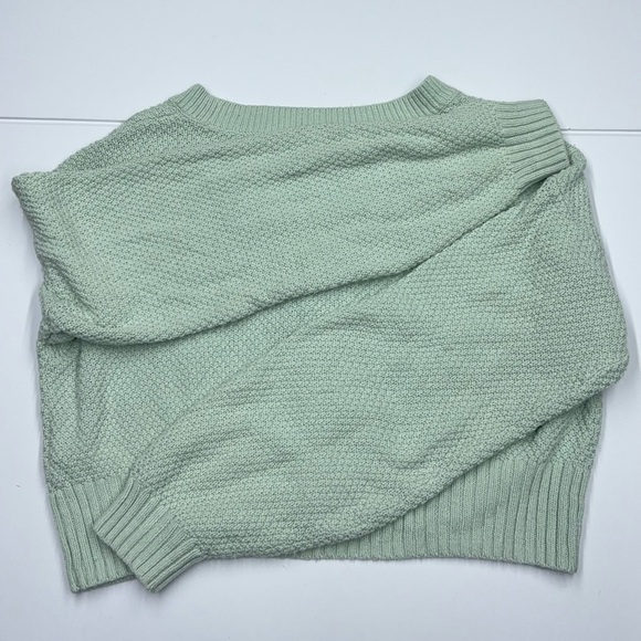 Hollister Mint Green Cropped Cardigan Size S Button Front Knit - Picture 11 of 14